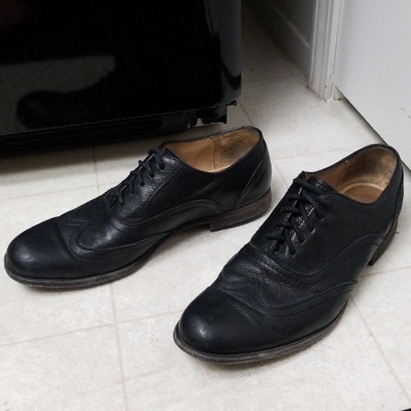 FRYE Black Leather Wingtip Oxford Lace Up Shoes - Picture 4 of 6
